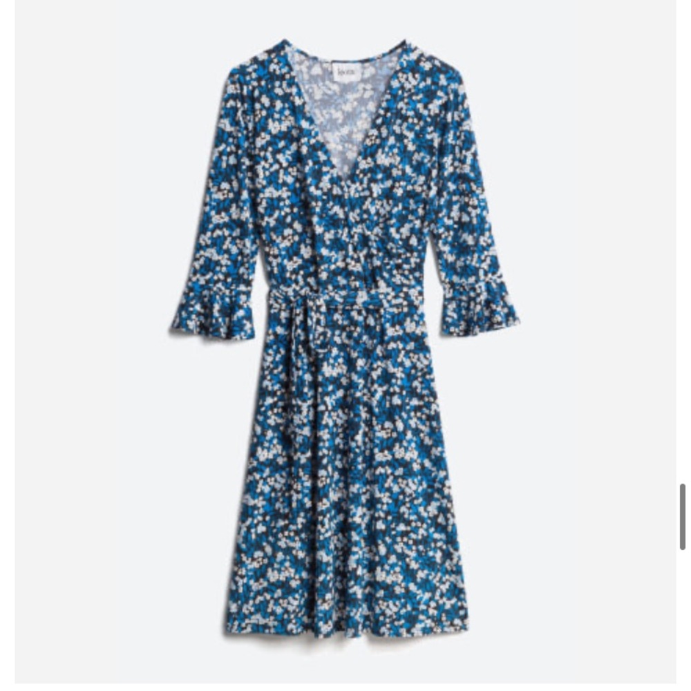 Blue dress with white flowers